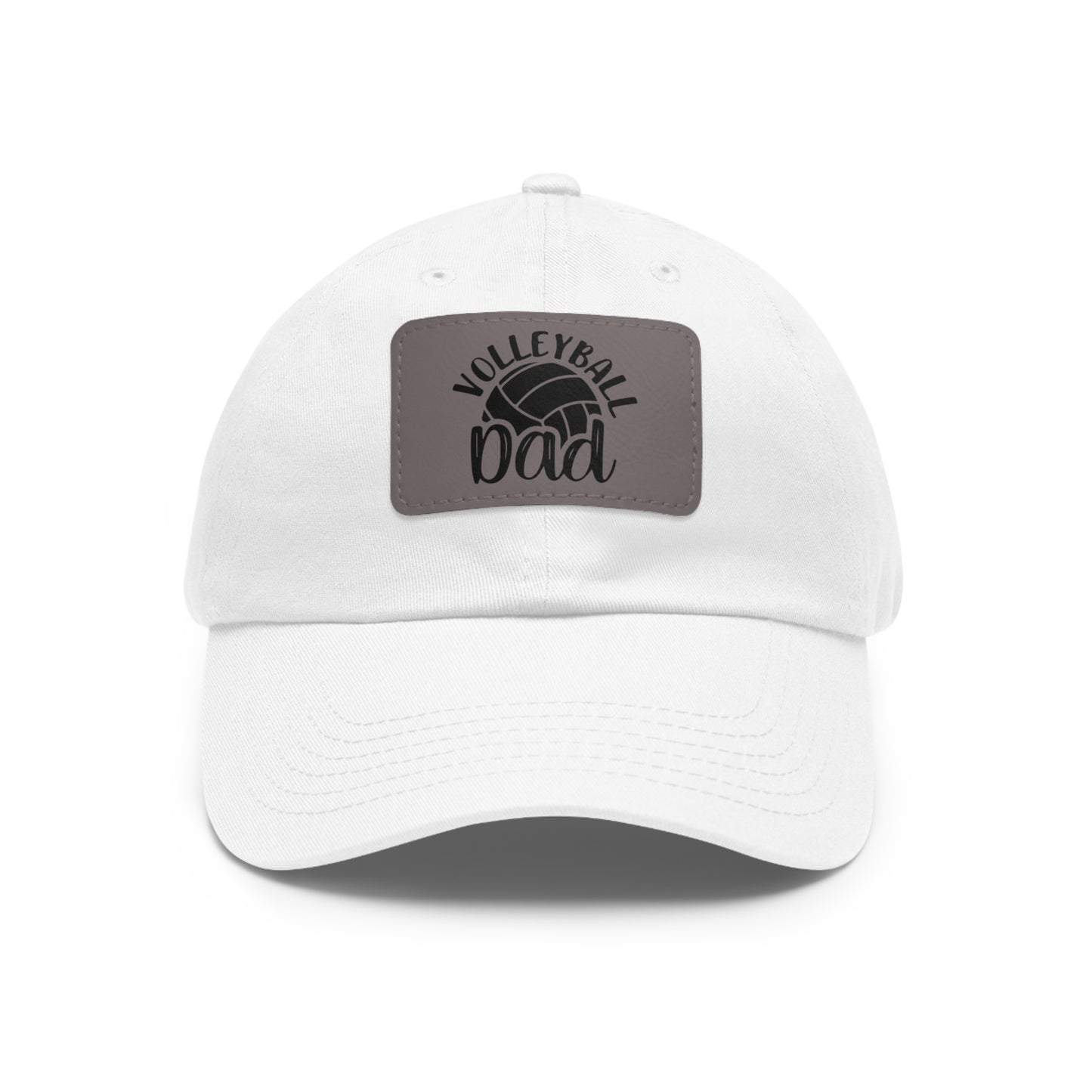 Volleyball Dad Hat with Leather Patch (Rectangle)