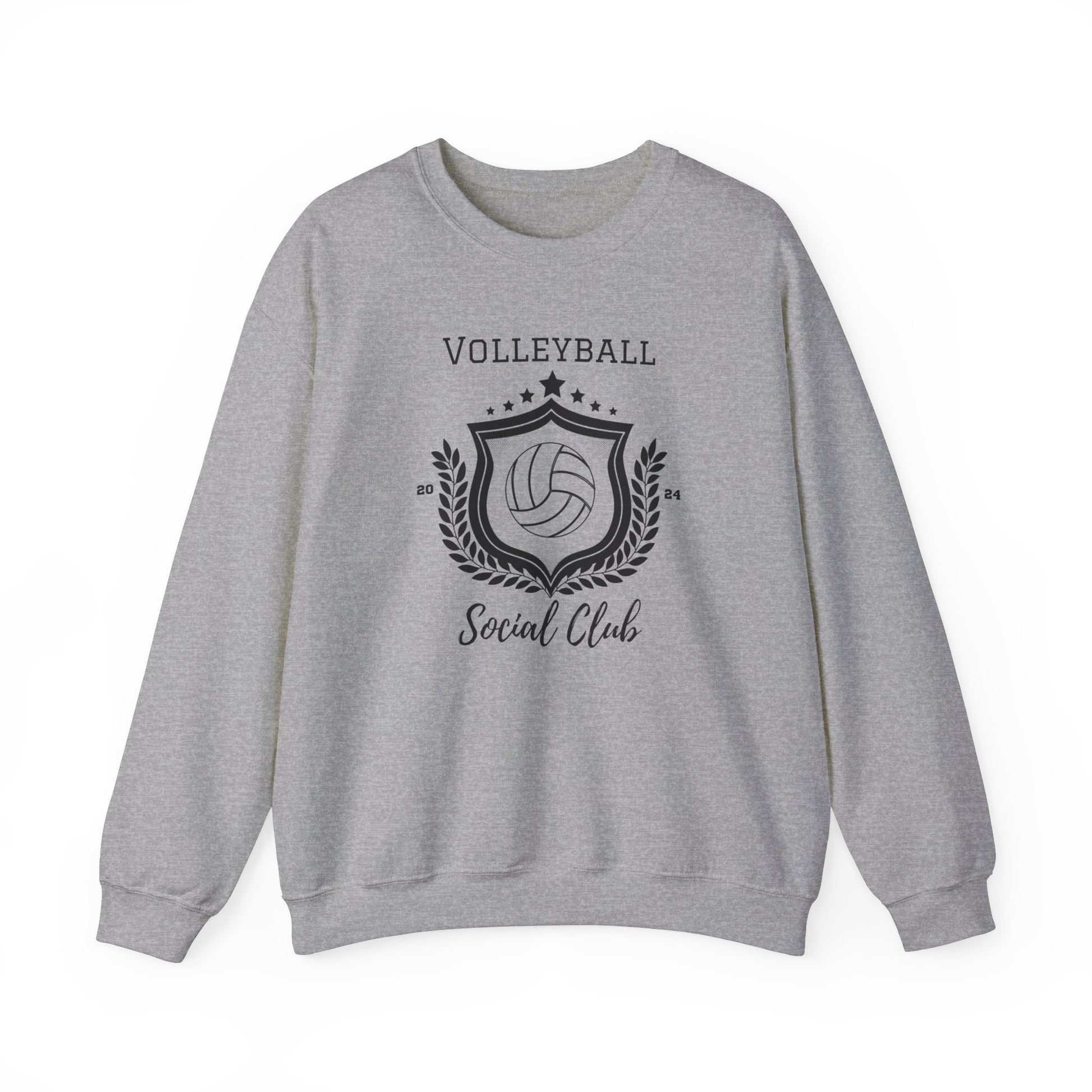 Gray Volleyball social club crewneck sweatshirt