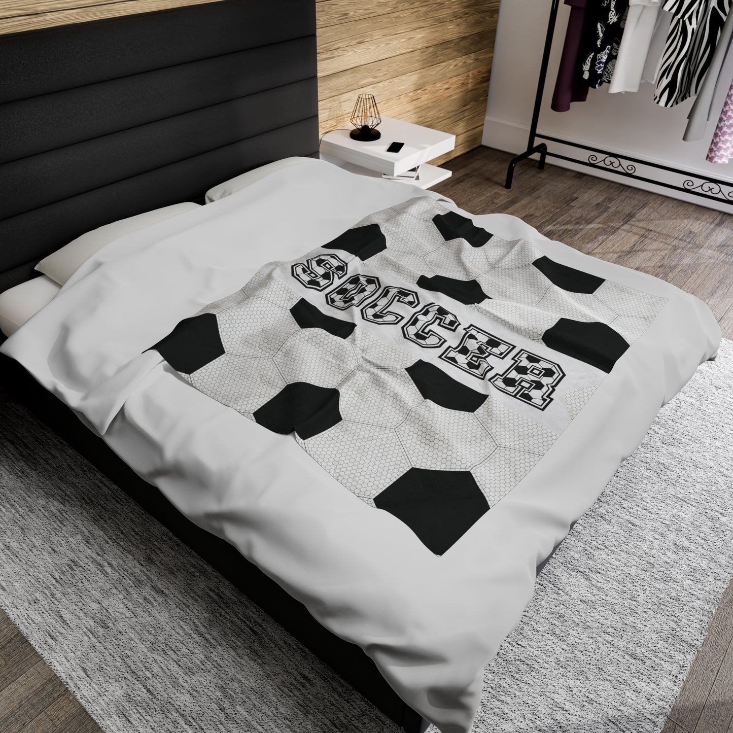 Soccer Velveteen Plush Blanket