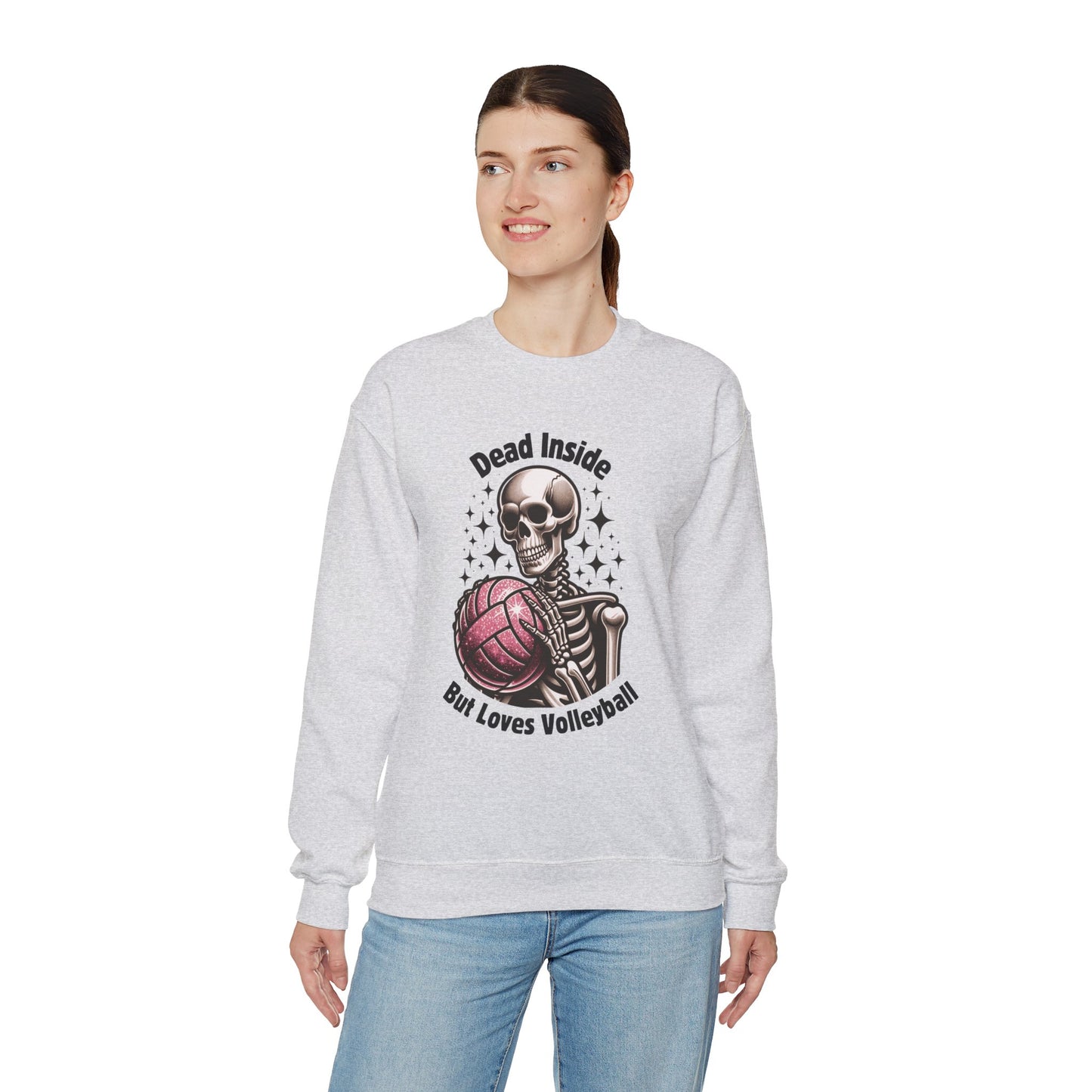 Dead Inside But Loves Volleyball Unisex Heavy Blend™ Crewneck Sweatshirt