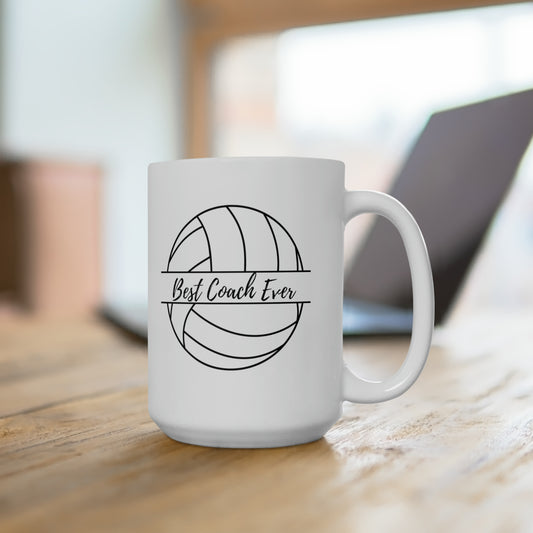 Best Coach Ever Volley Ceramic Mug 15oz