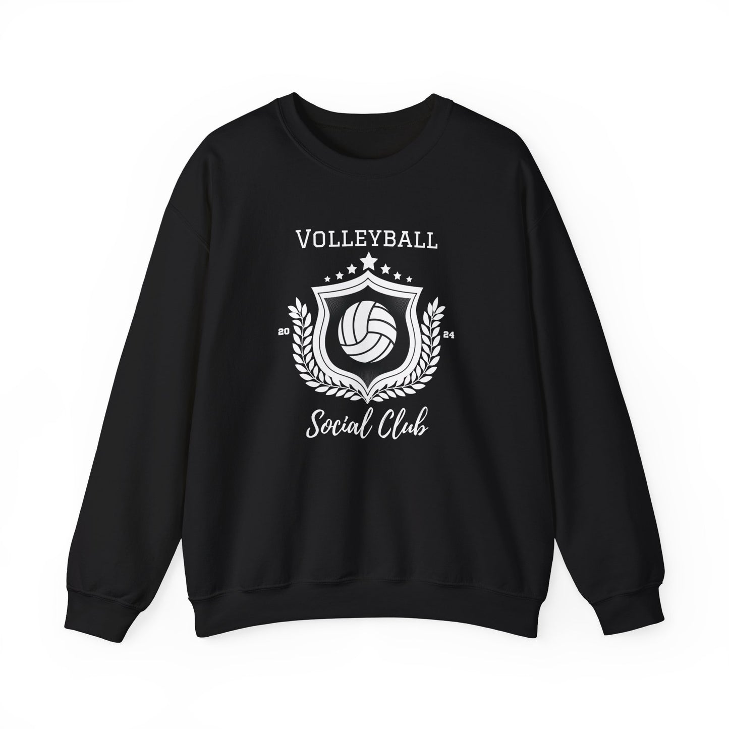 Black Volleyball social club crewneck sweatshirt