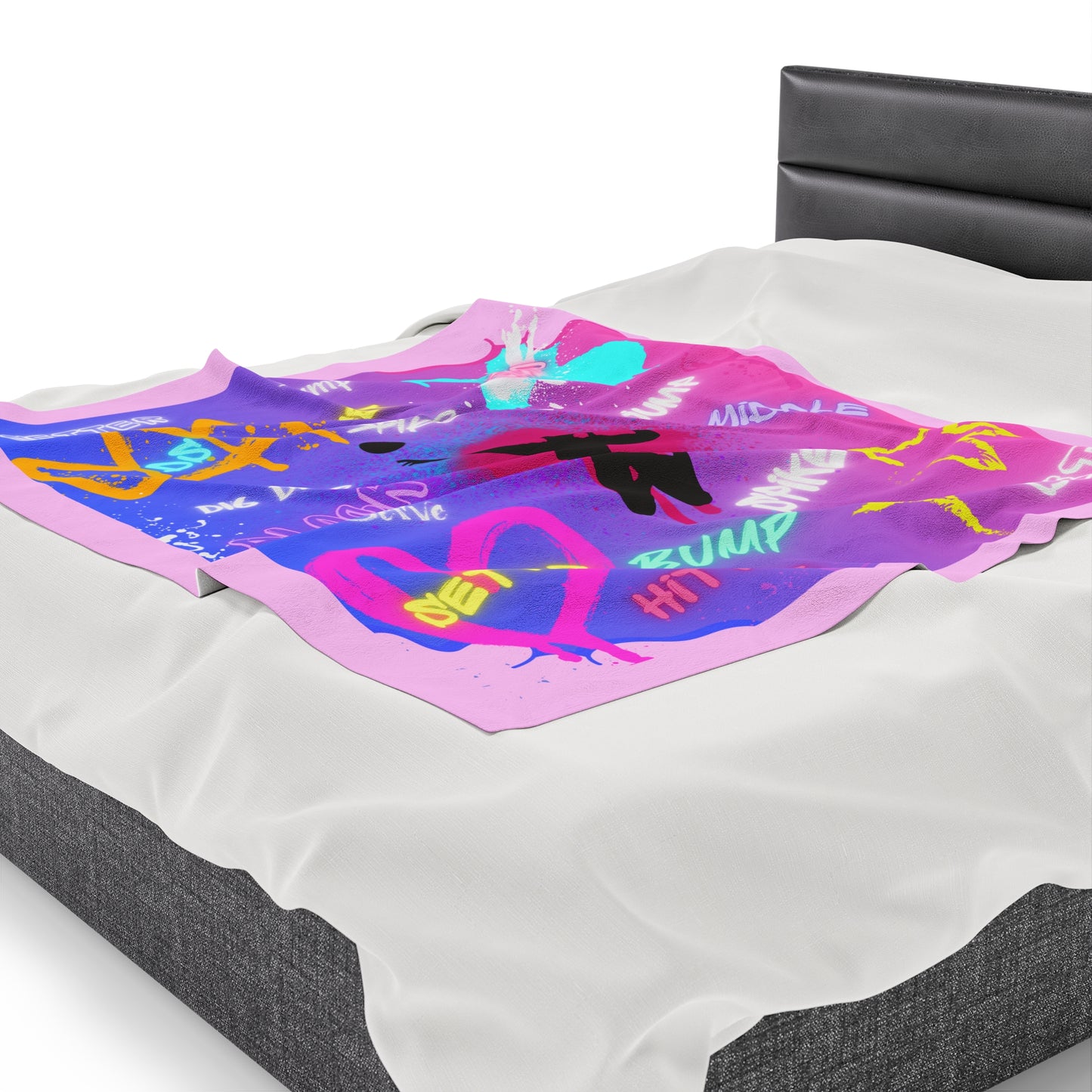 Graffiti Volleyball Velveteen Plush Blanket