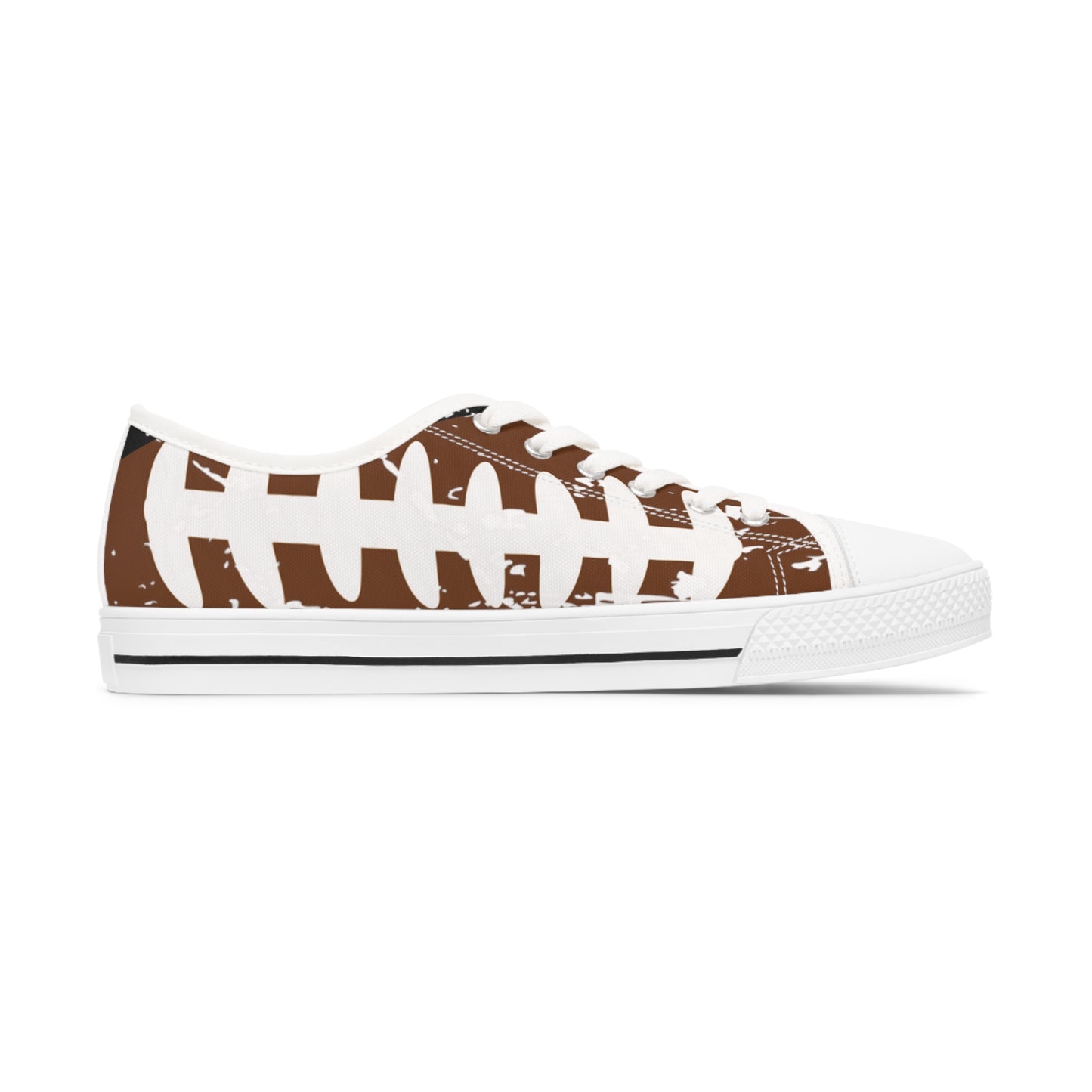 Women's Low Top Football Print Sneakers