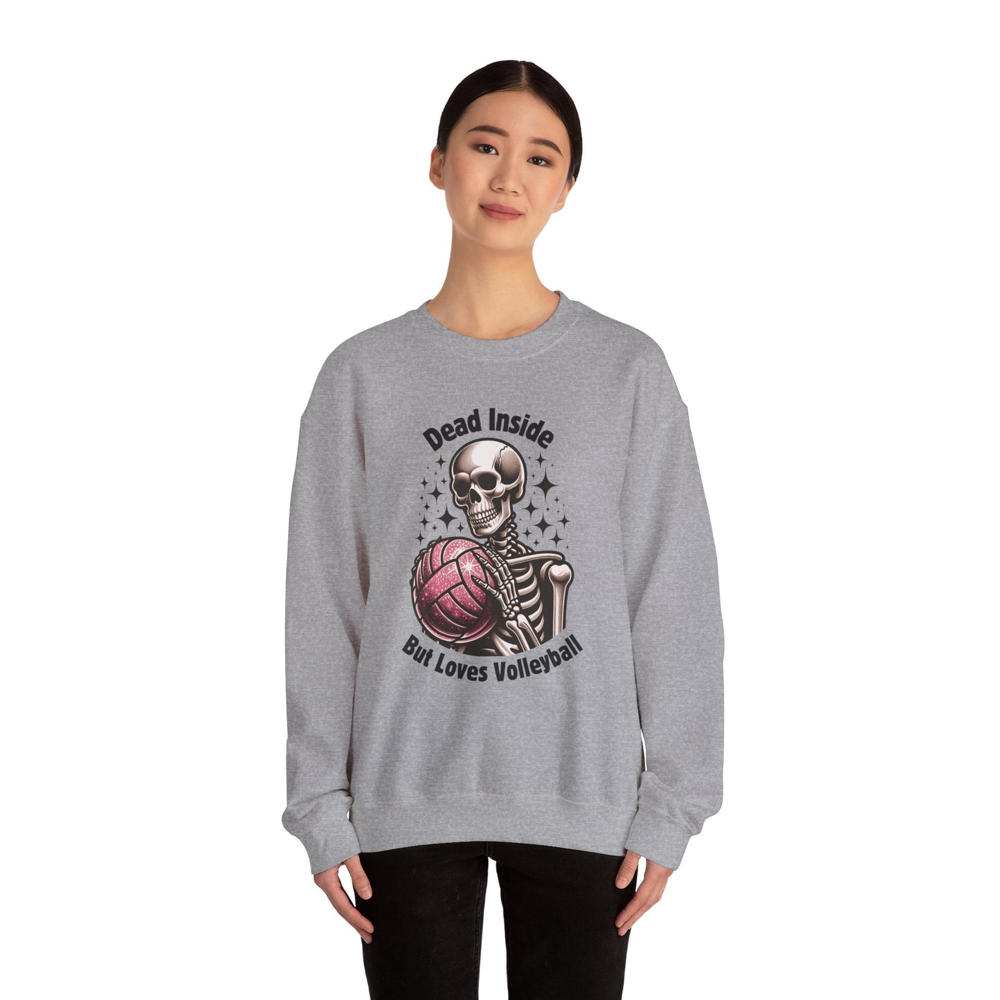 Dead Inside But Loves Volleyball Unisex Heavy Blend™ Crewneck Sweatshirt