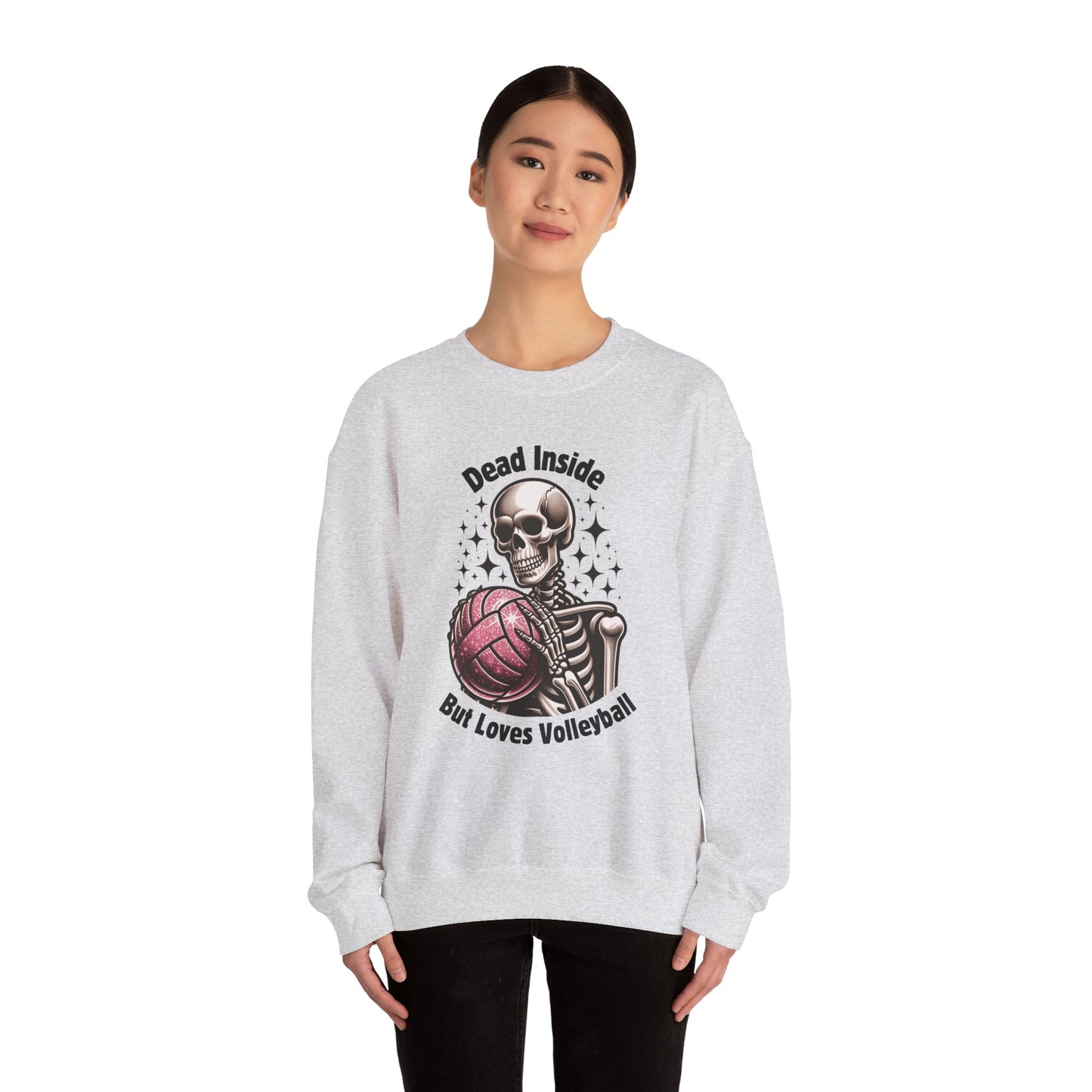 Dead Inside But Loves Volleyball Unisex Heavy Blend™ Crewneck Sweatshirt