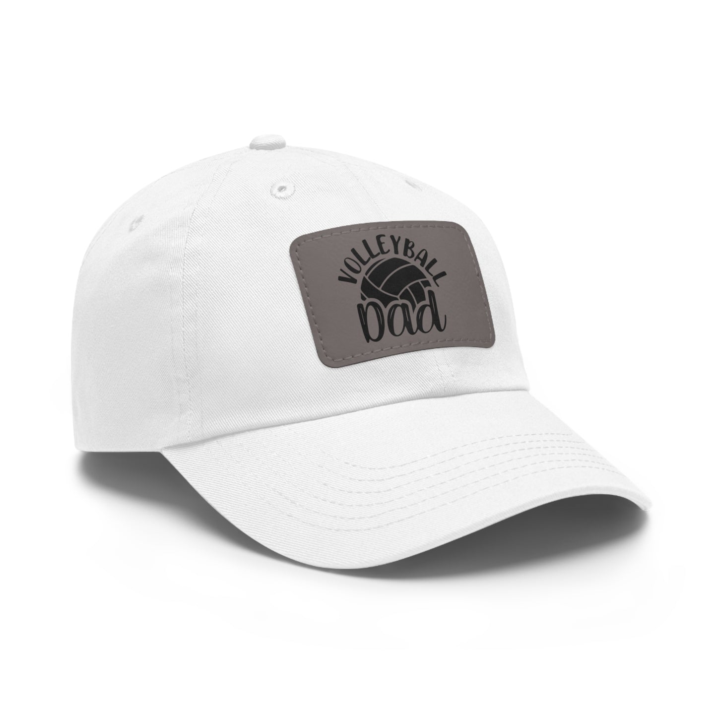 Volleyball Dad Hat with Leather Patch (Rectangle)