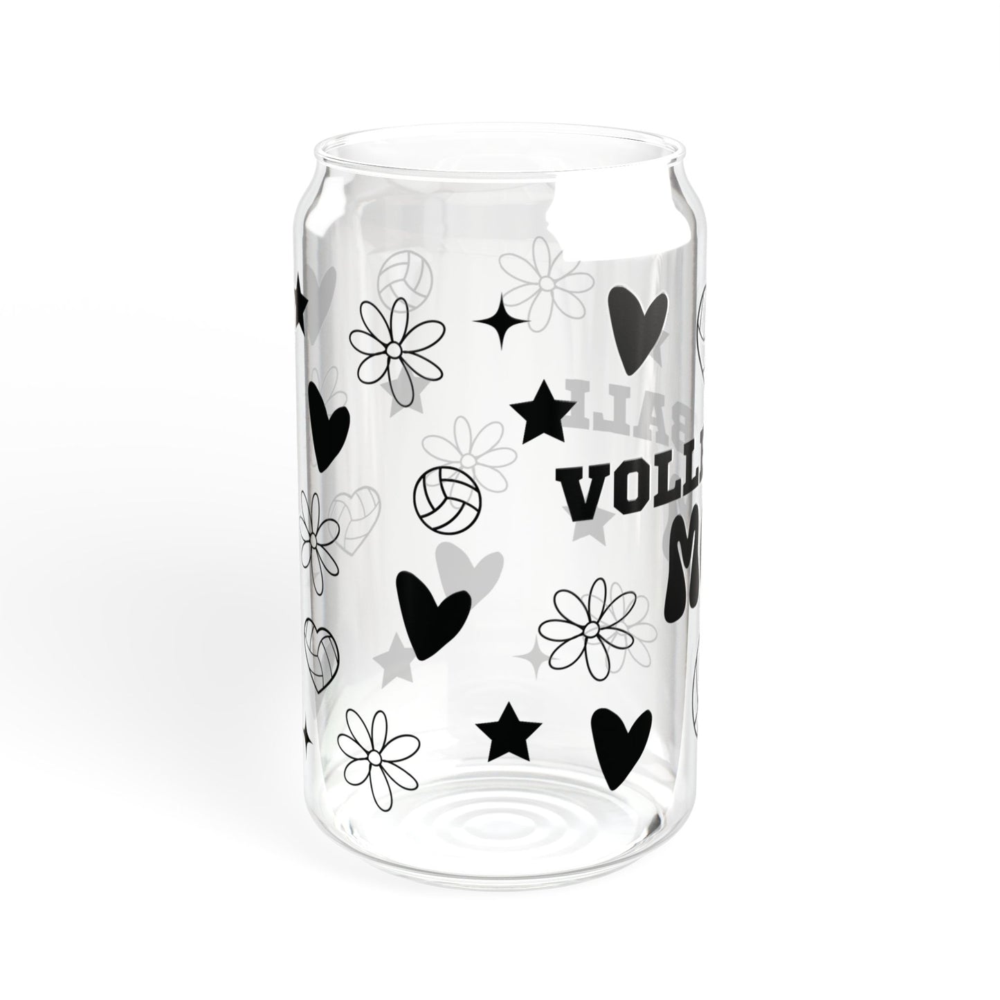 Volleyball Mom Sipper Glass, 16oz