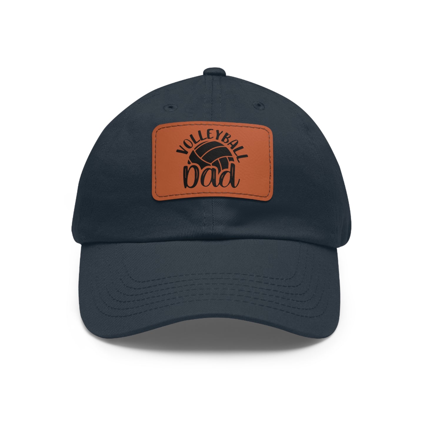 Volleyball Dad Hat with Leather Patch (Rectangle)