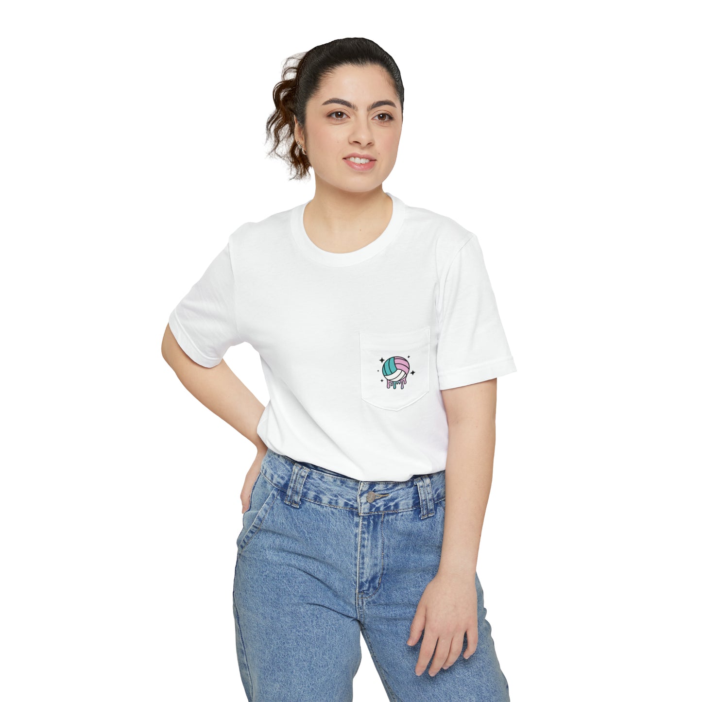 Soft Serve Unisex Volleyball Pocket T-shirt