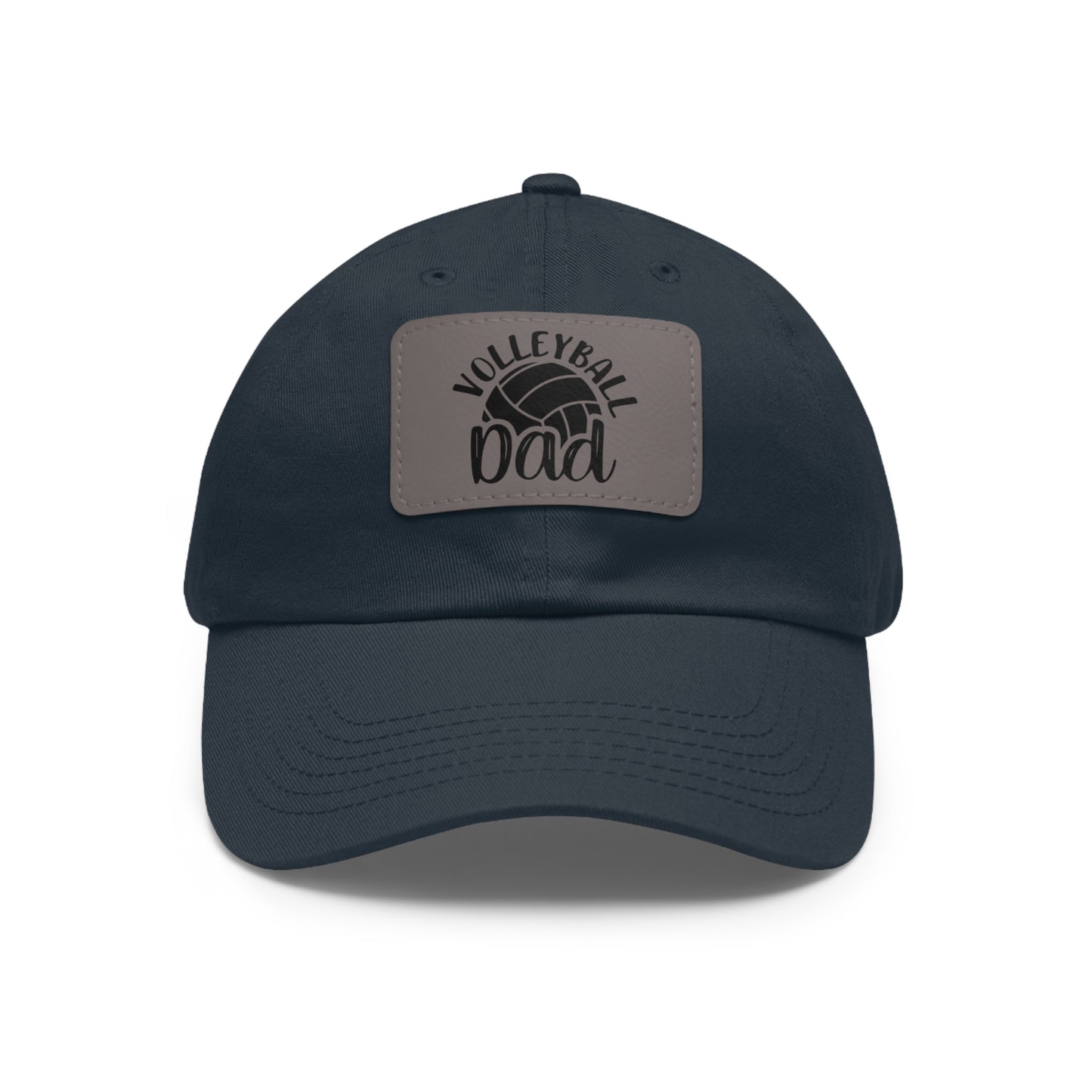 Volleyball Dad Hat with Leather Patch (Rectangle)