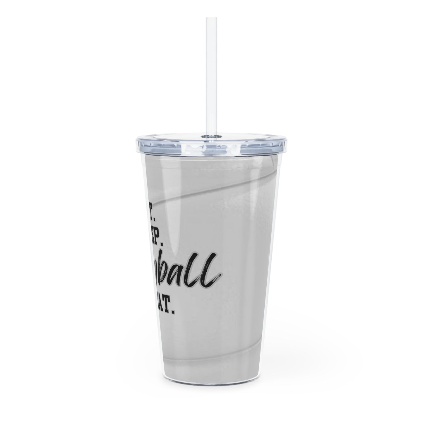 Volleyball Tumbler with Straw