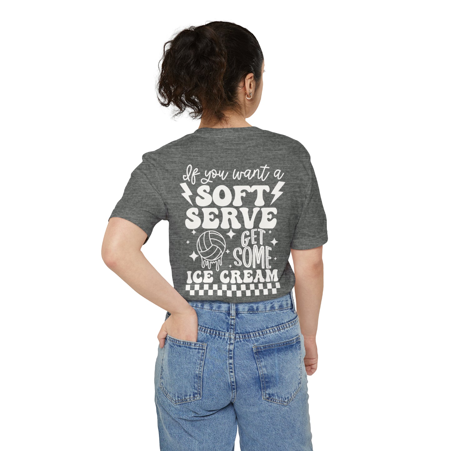 Soft Serve Unisex Volleyball Pocket T-shirt