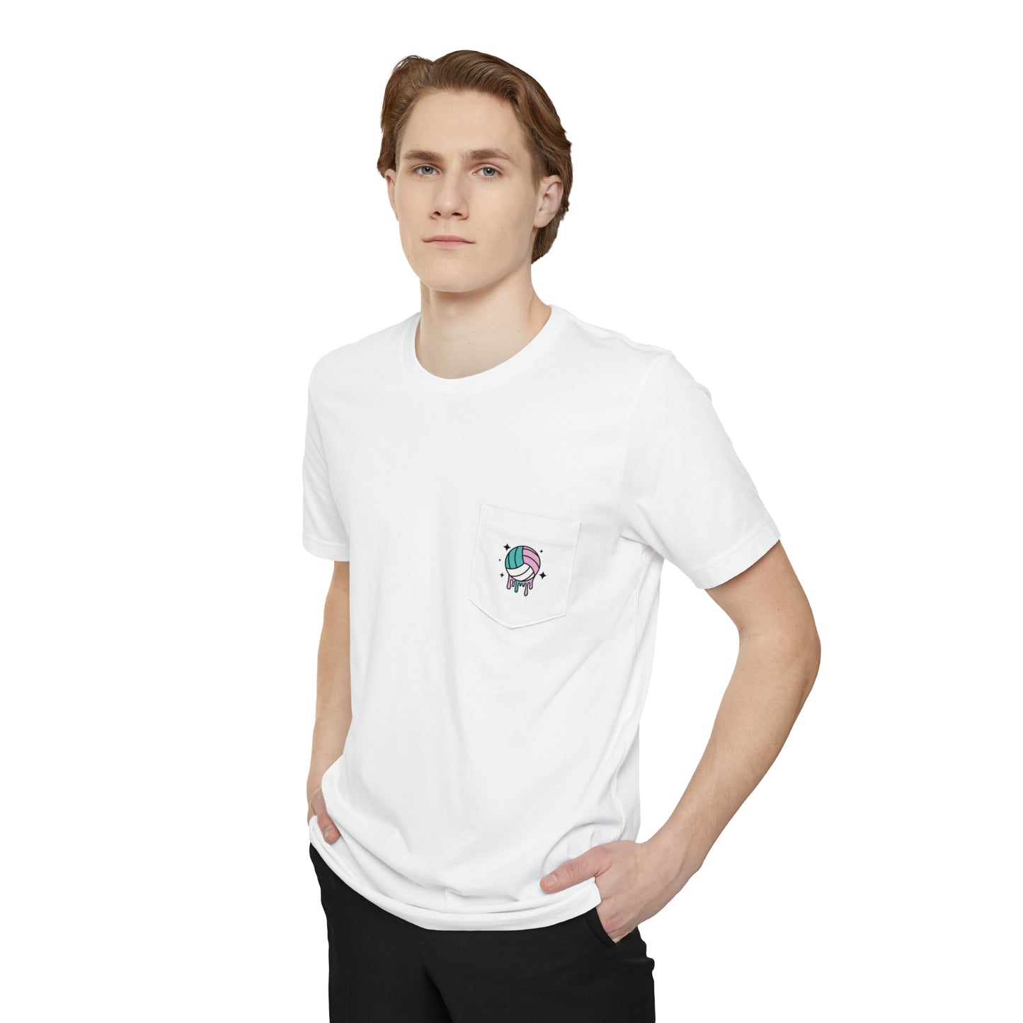 Soft Serve Unisex Volleyball Pocket T-shirt