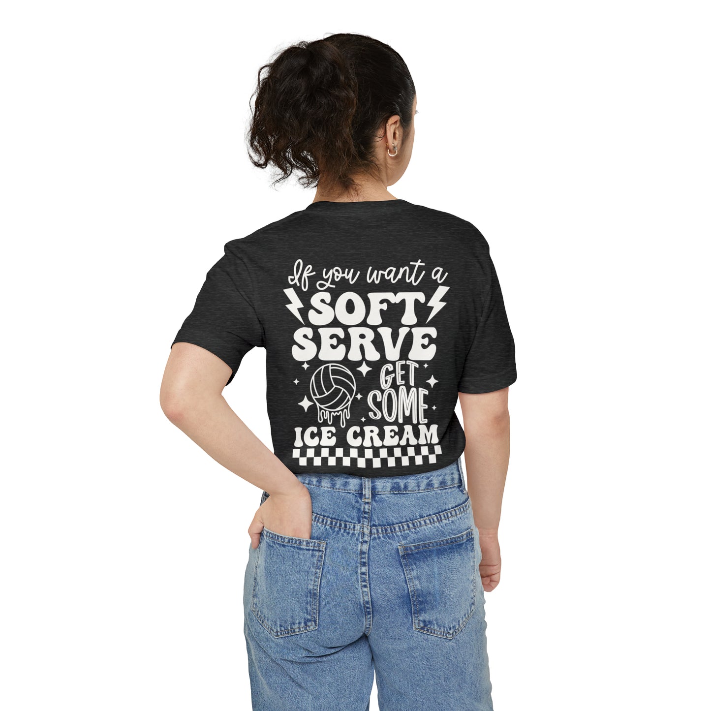 Soft Serve Unisex Volleyball Pocket T-shirt