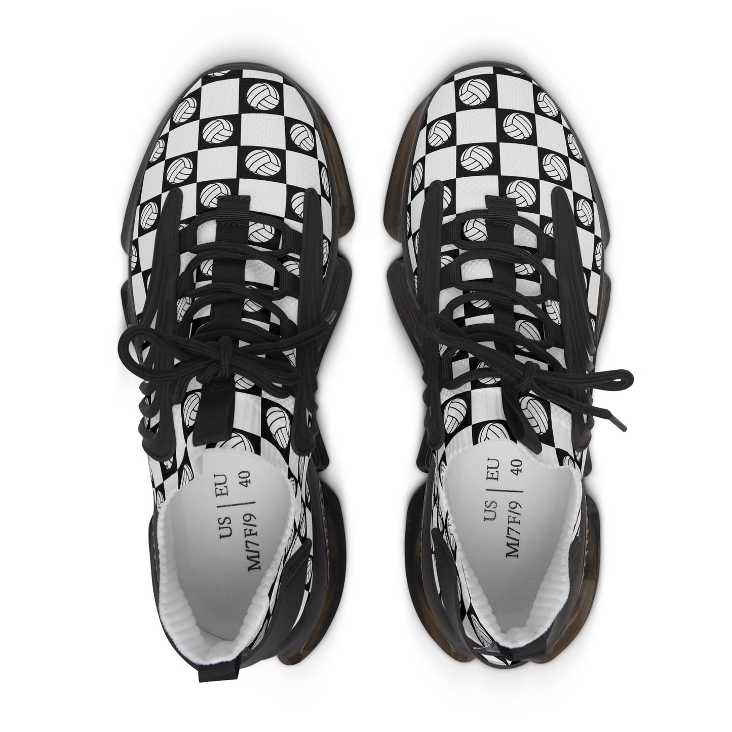 Checkered Volleyball Women's Mesh Sneakers