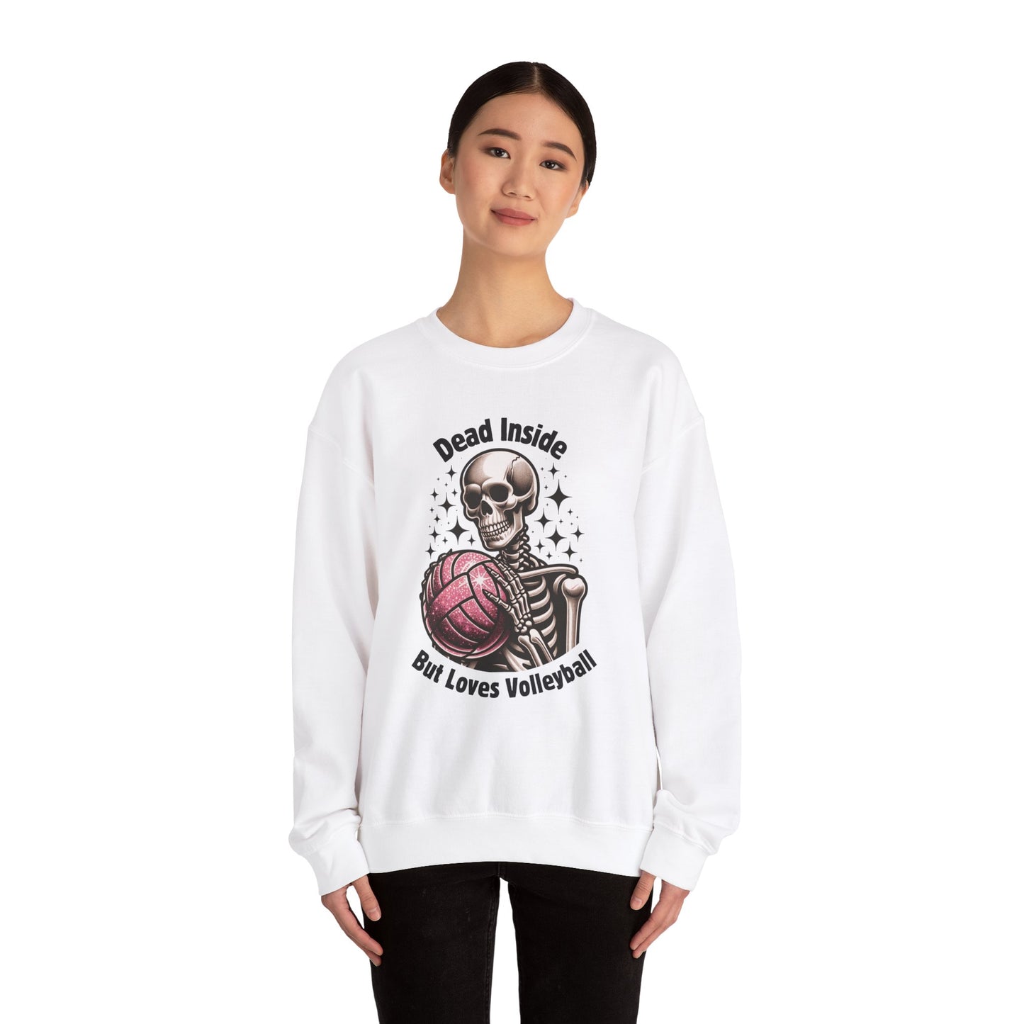 Dead Inside But Loves Volleyball Unisex Heavy Blend™ Crewneck Sweatshirt