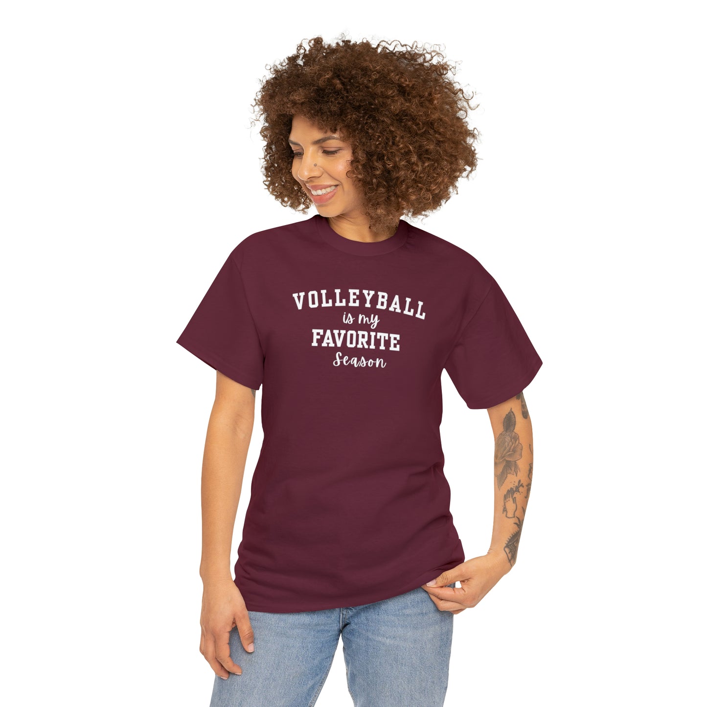 Volleyball is my Favorite Season Unisex Heavy Cotton Tee