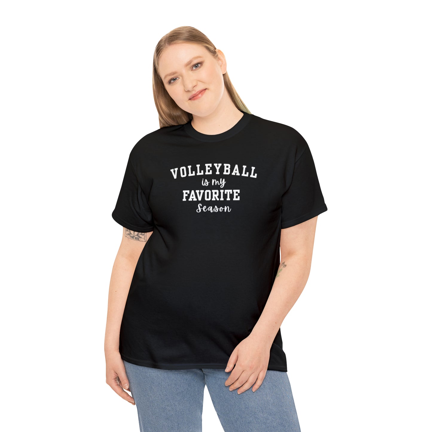 Volleyball is my Favorite Season Unisex Heavy Cotton Tee