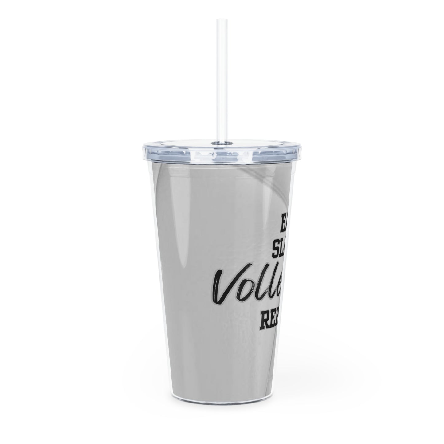 Volleyball Tumbler with Straw