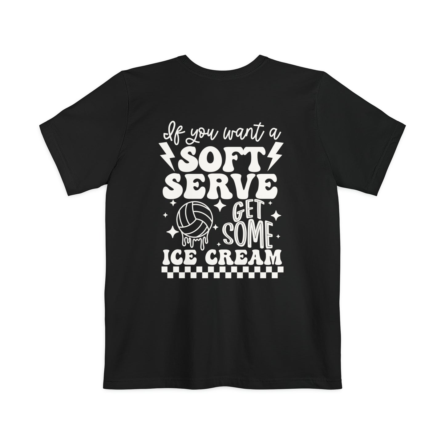 Soft Serve Unisex Volleyball Pocket T-shirt