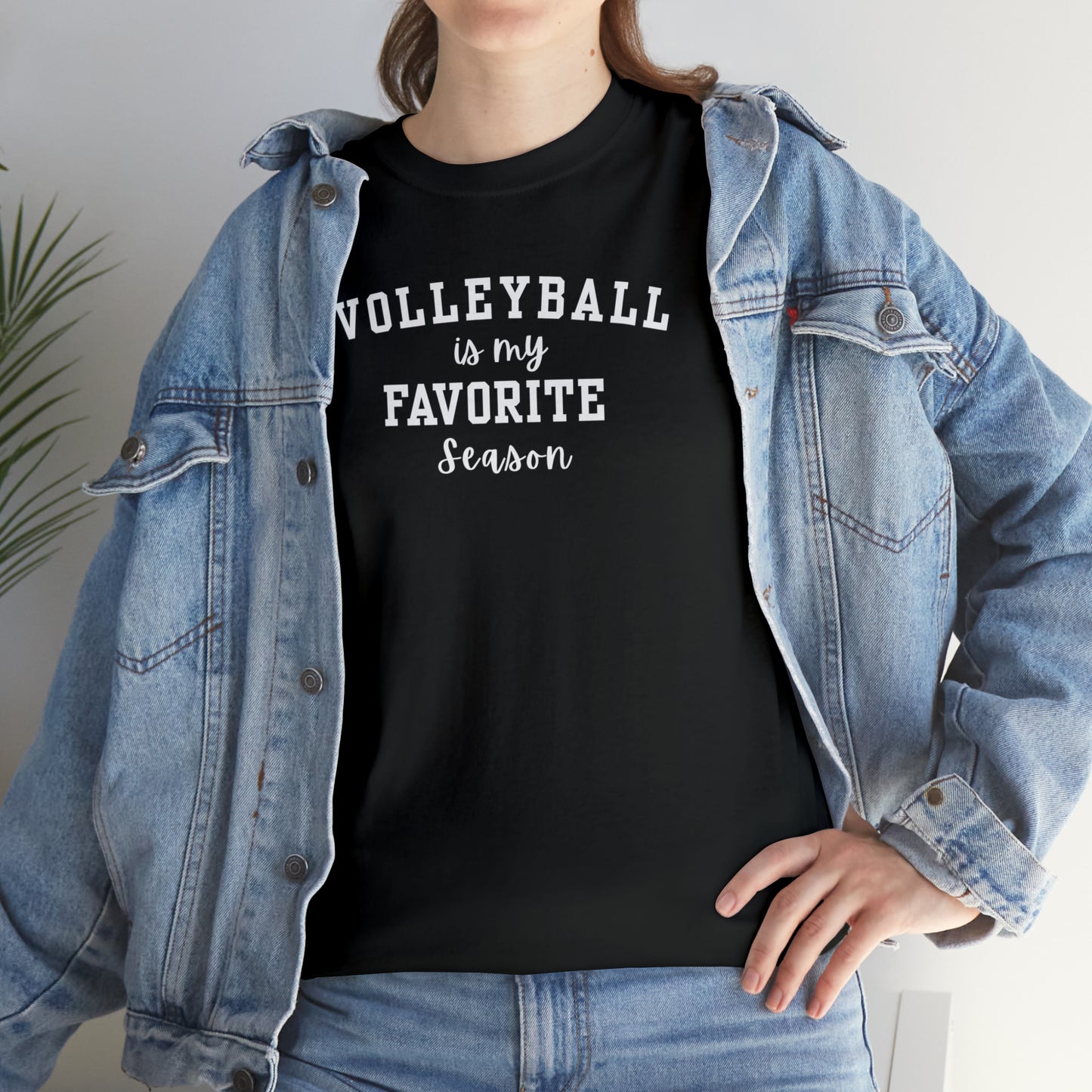 Volleyball is my Favorite Season Unisex Heavy Cotton Tee