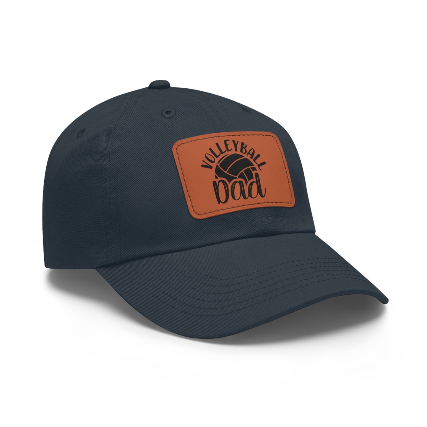 Volleyball Dad Hat with Leather Patch (Rectangle)