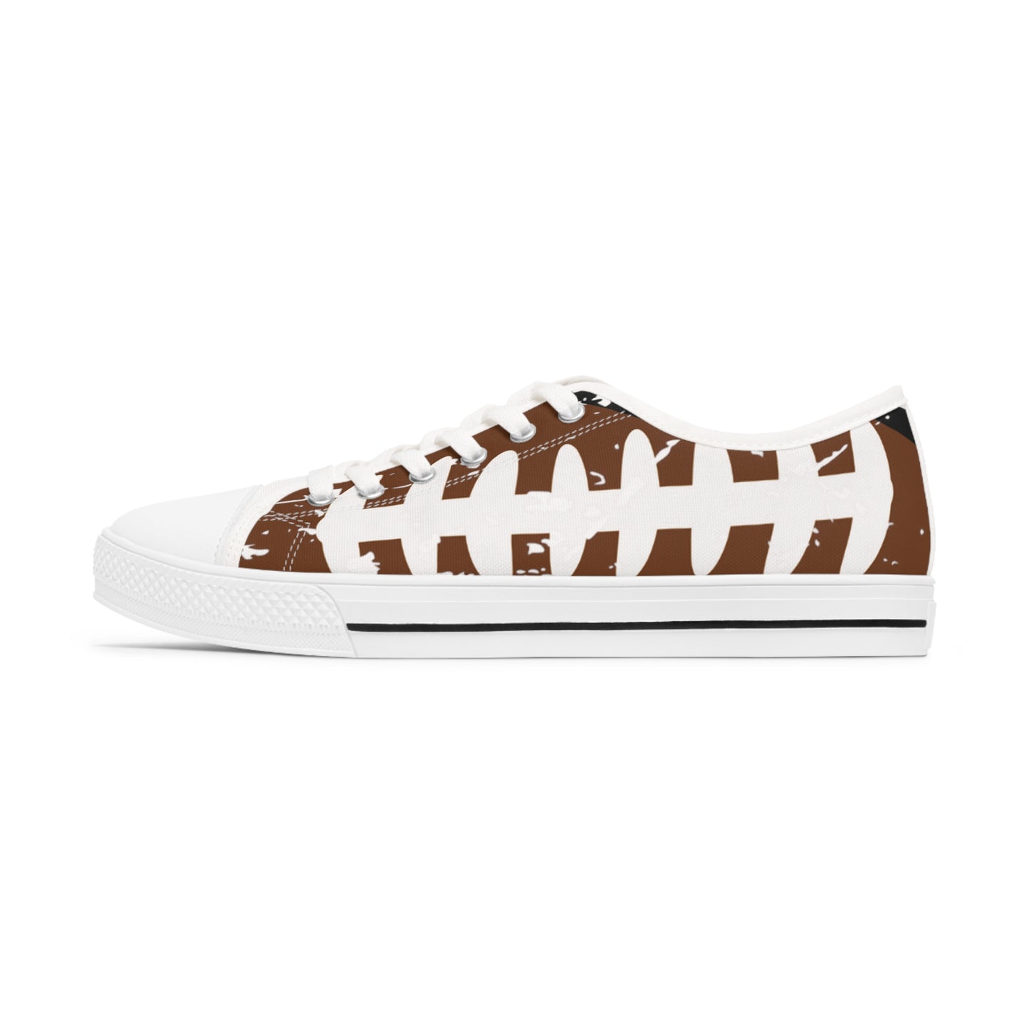 Women's Low Top Football Print Sneakers