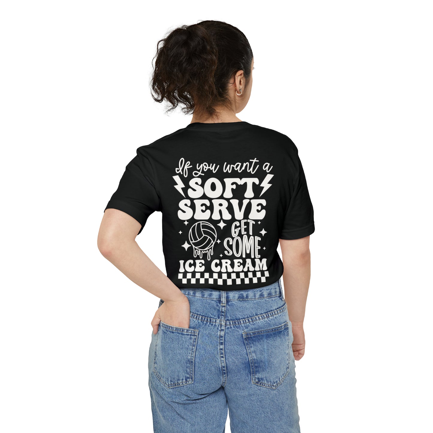 Soft Serve Unisex Volleyball Pocket T-shirt