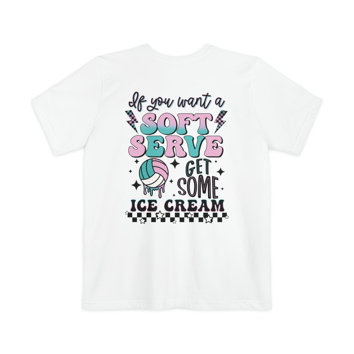 Soft Serve Unisex Volleyball Pocket T-shirt